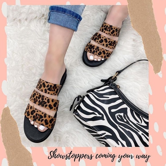 VSCO Cheetah Print Flip Flop Wedge Flatform Sandal - Picture 2 of 6